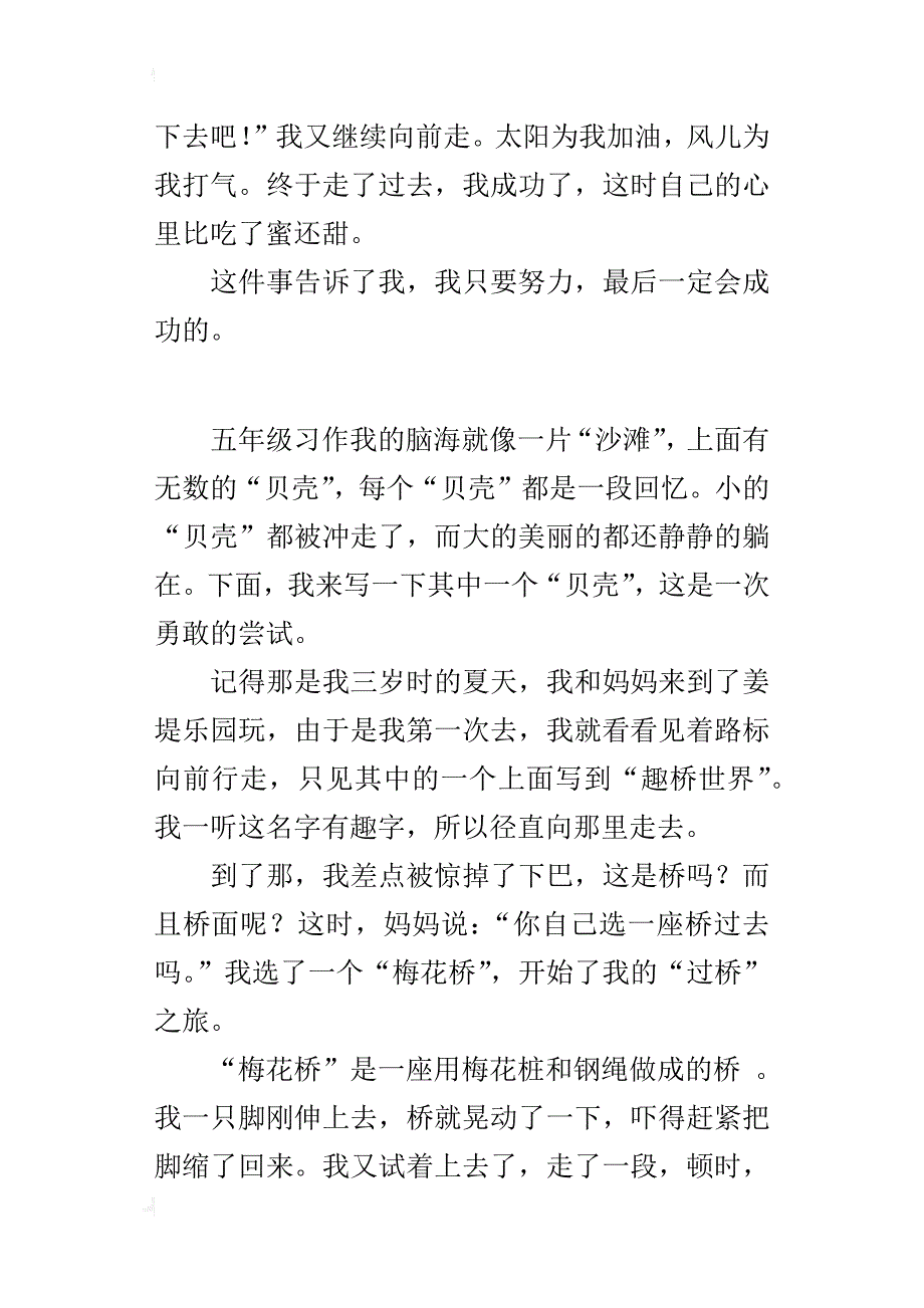 我成功了500字小学作文 一次勇敢的尝试_第2页