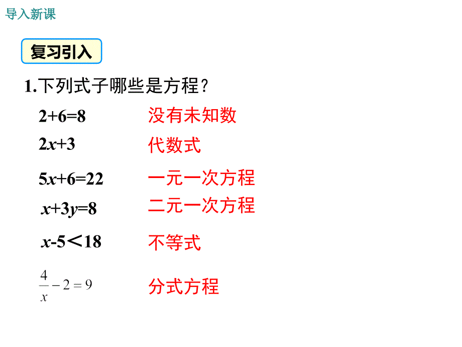 2018年秋九年级数学上册第21章一元二次方程21.1一元二次方程课件1新版新人教版_第2页