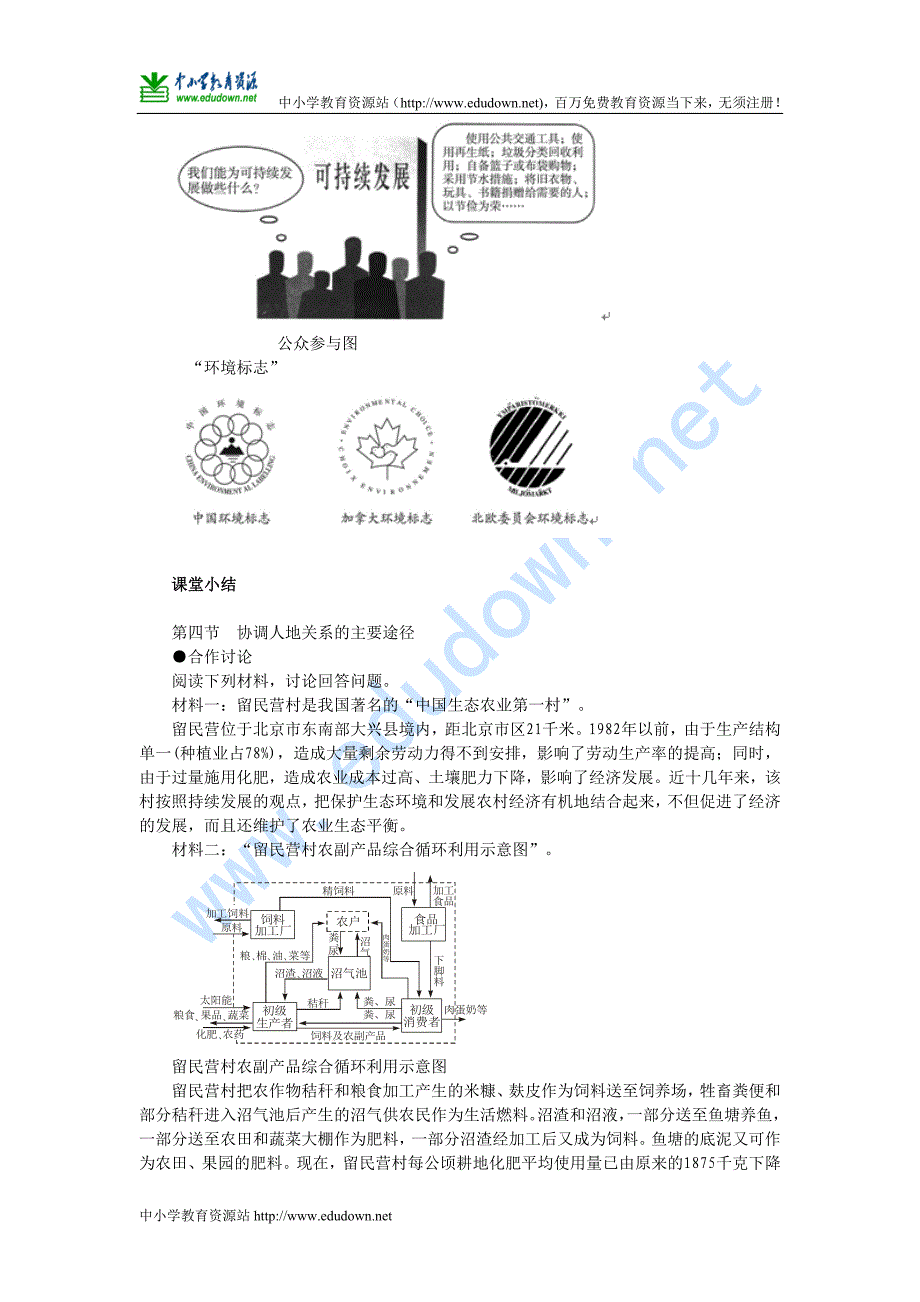 湘教版必修二4.4《协调人地关系的主要途径》word学案1_第3页