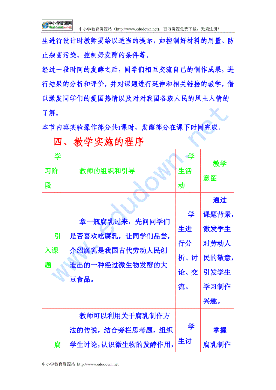 新人教版生物选修1课题2《腐乳的制作》word教案_第2页