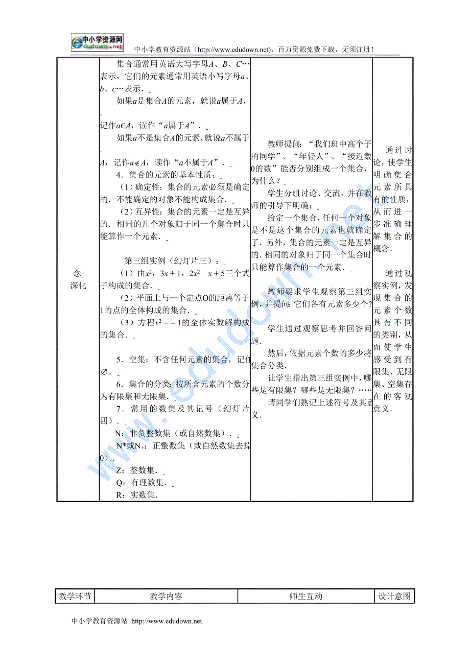 新人教B版必修一1.1《集合与集合的表示方法》word教案_第4页