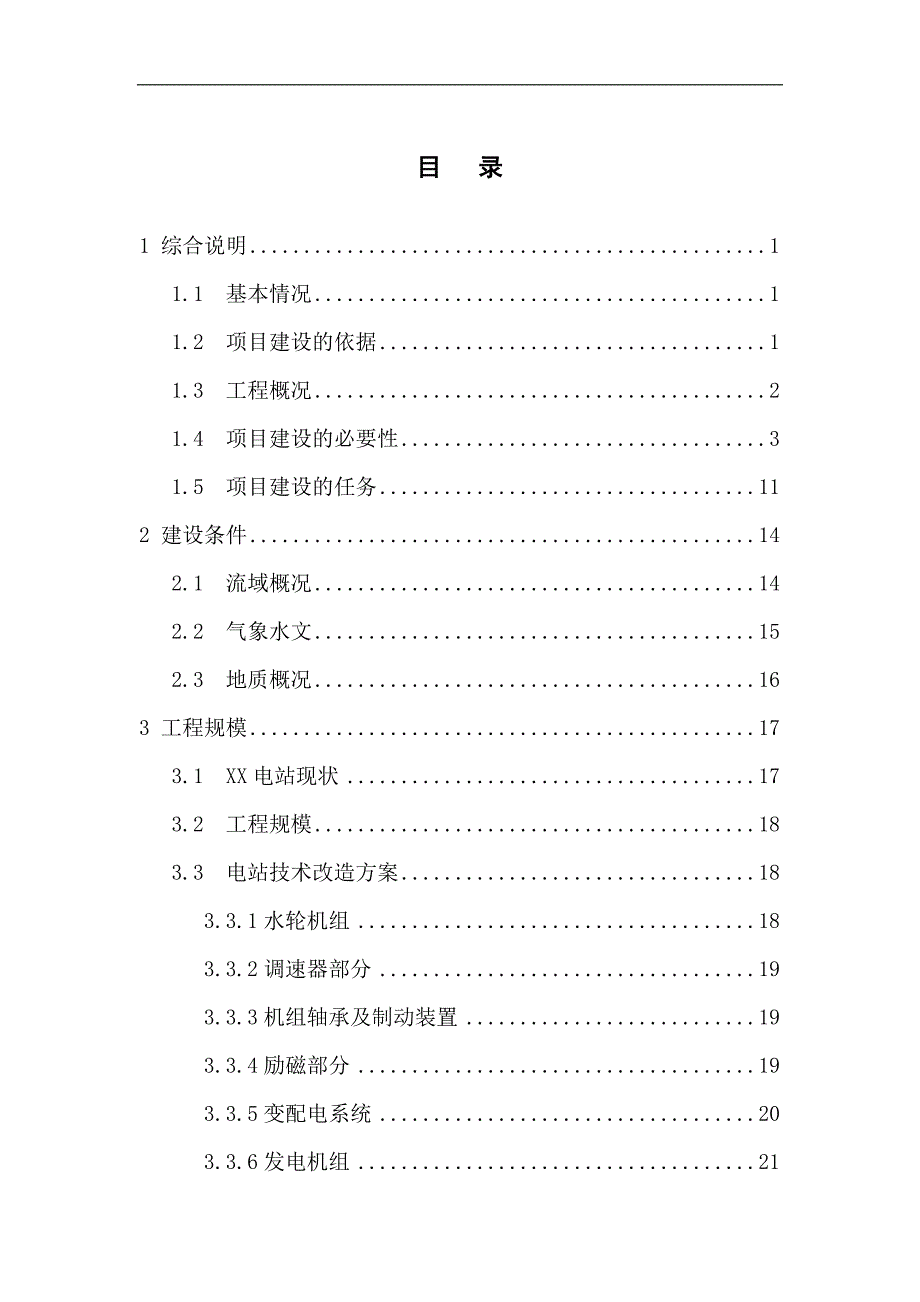 某某水电站改造项目可行性研究报告_第2页