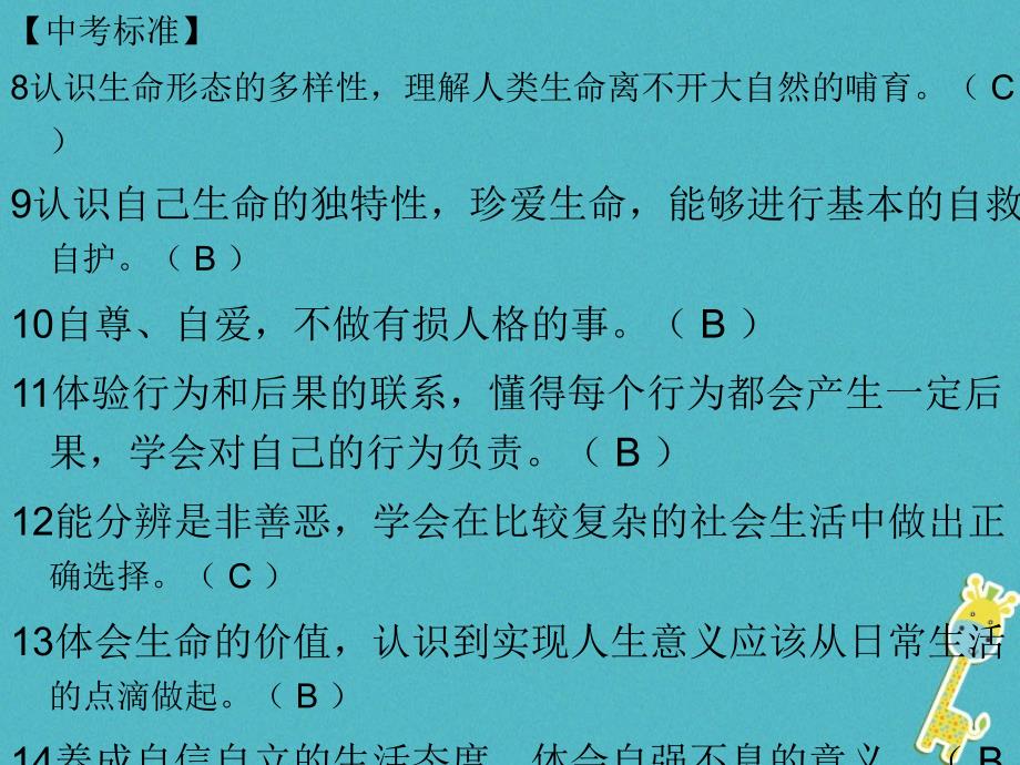 云南省2018年中考政治考点复习专题二自尊自强课件_第3页