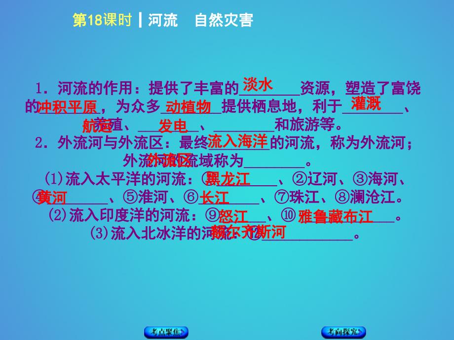 2018年中考地理复习方案教材梳理篇第18课时河流自然灾害课件_第3页