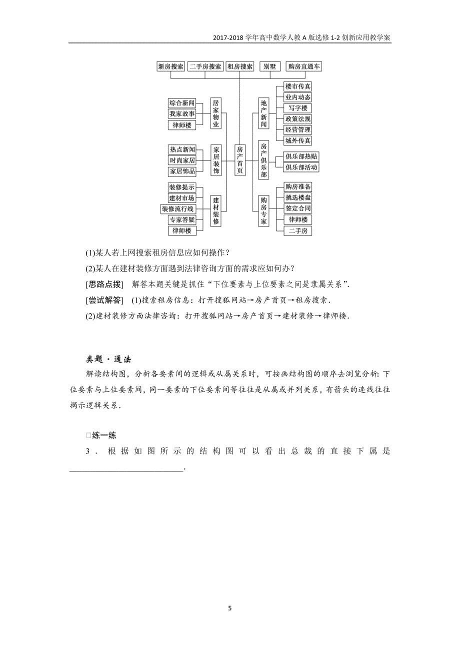 2017-2018学年高中数学人教a版选修1-2创新应用教学案：第四章4.2结构图含答案_第5页