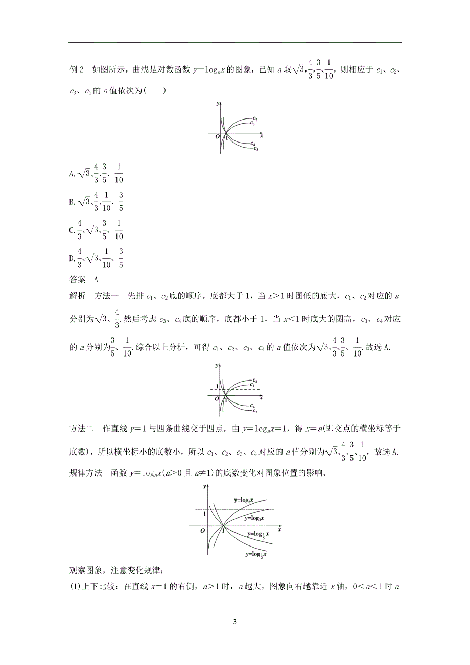 2018版高考数学专题2指数函数对数函数和幂函数2.2.3第1课时反函数及对数函数的图象和性质学案湘教版必修1_第3页