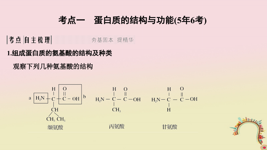 2019版高考生物一轮复习第二单元细胞的自我保障第3讲细胞中的蛋白质创新备考课件中图版_第2页