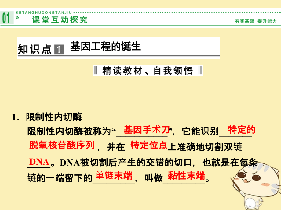 2017-2018学年高中生物第一单元生物技术与生物工程第一章基因工程和蛋白质工程1.1.1基因工程的原理课件中图版选修3_第4页