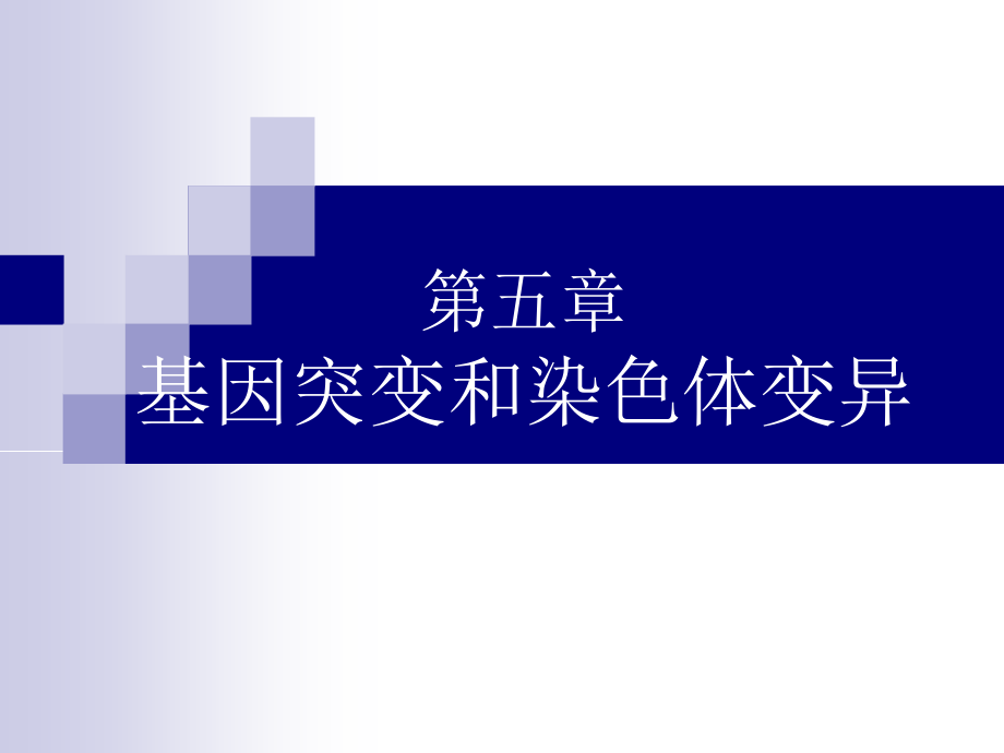 遗传学第5章基因突变和染色体变异 ppt课件_第1页