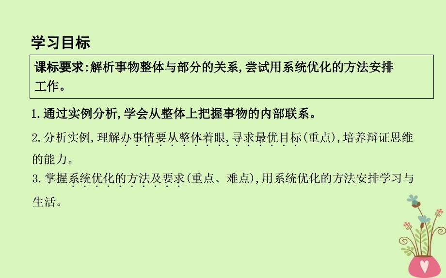 2018年春高中政治第三单元思想方法与创新意识第七课唯物辩证法的联系观第二框用联系的观点看问题课件新人教版必修4_第4页