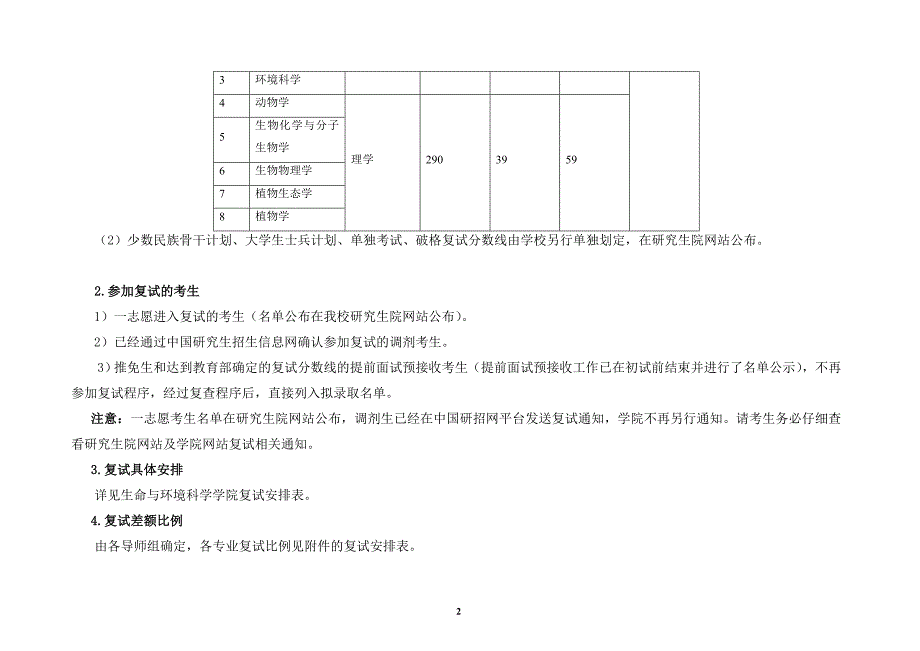 中央民族大学2010年硕士招生复试工作总体方案_第2页