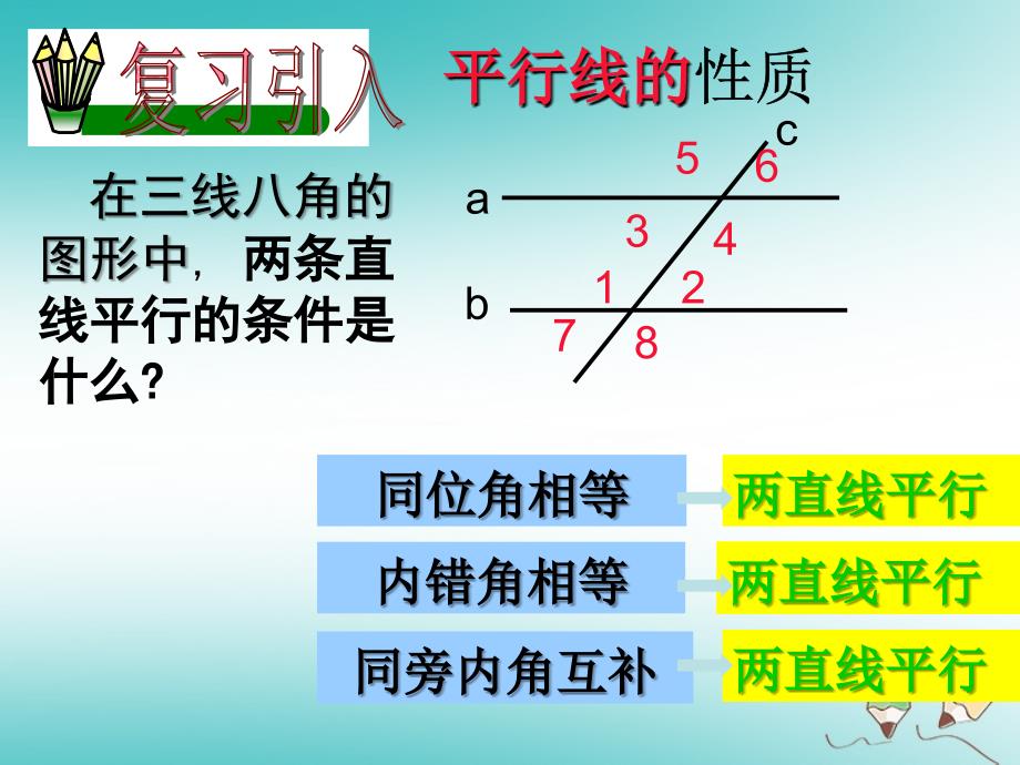 湖南省衡阳市耒阳市七年级数学上册第5章相交线与平行线5.2平行线5.2.3平行线的性质课件（新版）华东师大版_第2页