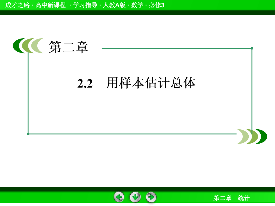 高一数学（人教a版）必修3课件：2-2-2用样本的数字特征估计总体的数字特征_第3页