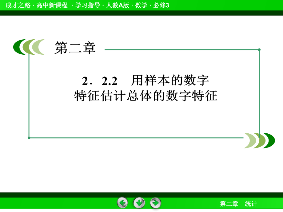 高一数学（人教a版）必修3课件：2-2-2用样本的数字特征估计总体的数字特征_第4页