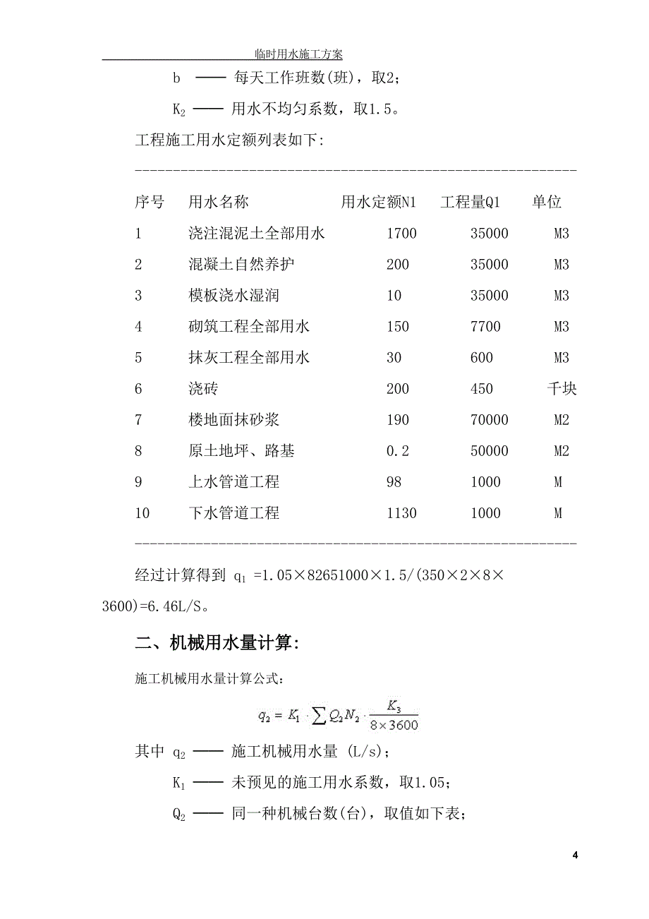 新府山小区经济适用房4#住宅楼项目临时用水_第4页