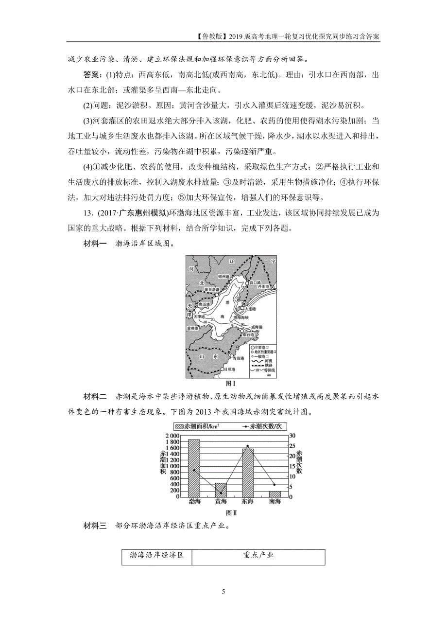 2019版一轮优化探究地理练习第三部分第十单元第二讲中国可持续发展之路_第5页