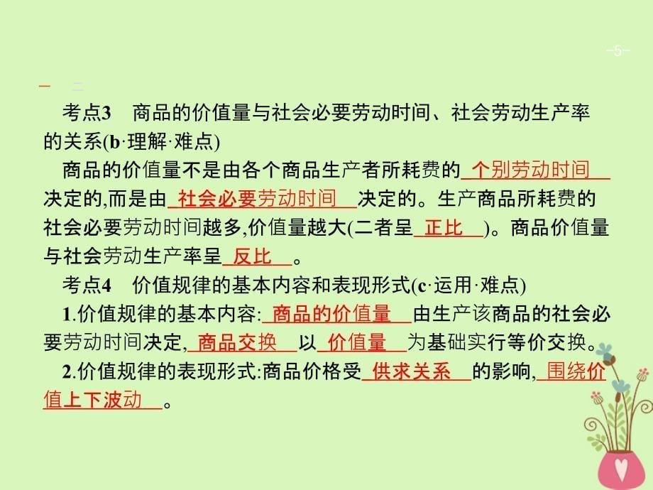 浙江省12019年高考政治一轮复习2多变的价格课件新人教版必修_第5页