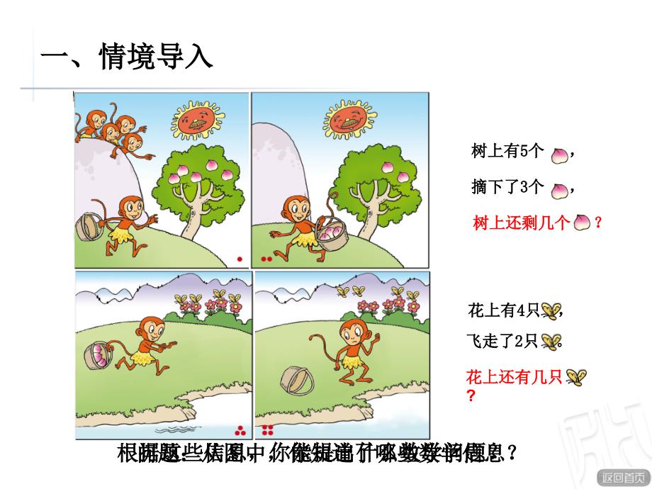 青岛版五四制一年级数学上册《减法的意义》第1课时课件_第3页