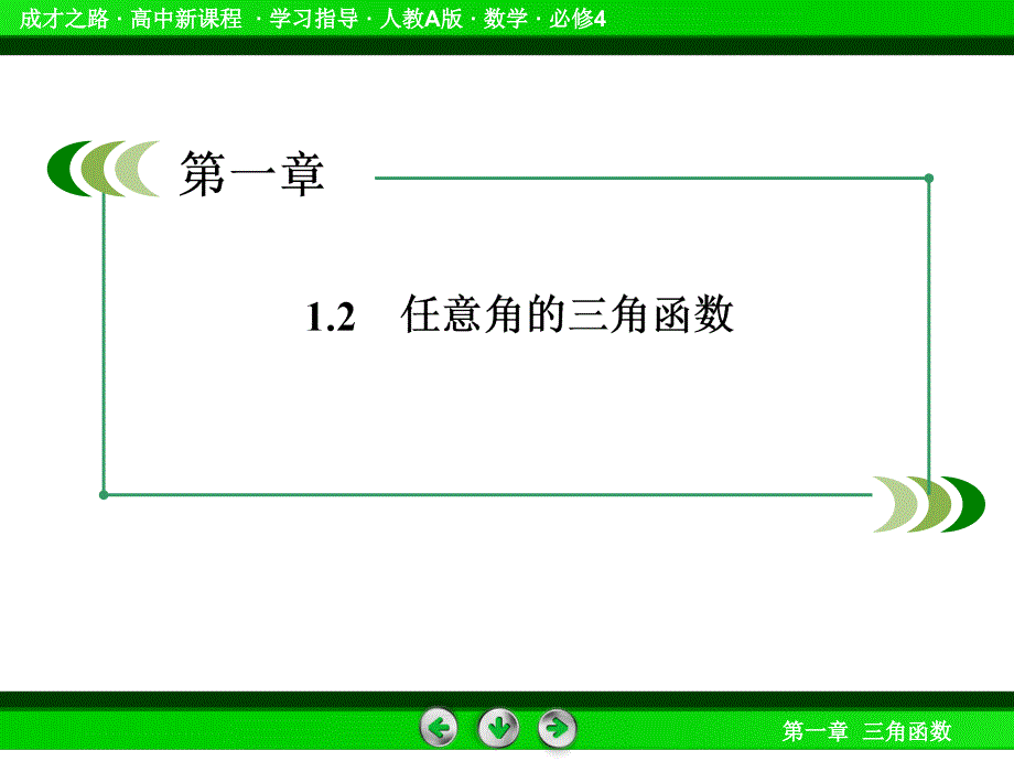 高一数学（人教a版）必修4课件：1-2-1单位圆中的三角函数线_第3页