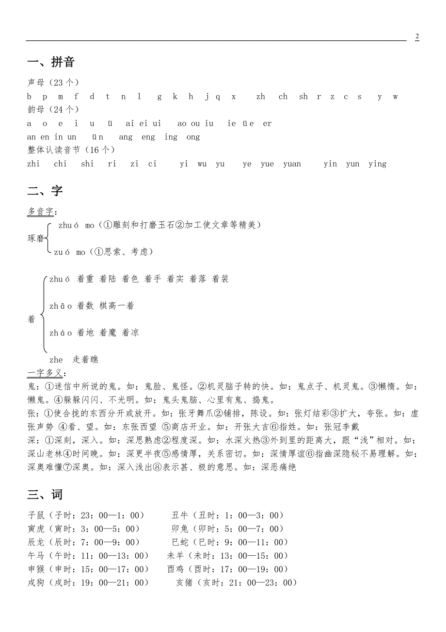 新标人教版六年级语文复习资料小学语文课本总复习汇总_第2页