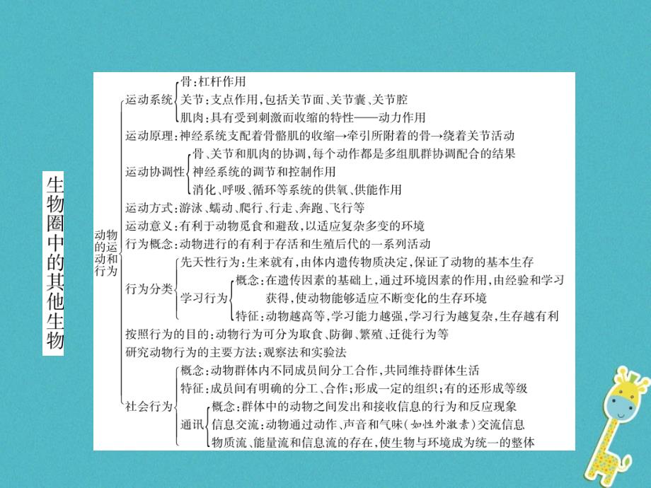 2018年八年级生物上册第5单元第1、2、3章小结作业课件（新版）新人教版_第3页