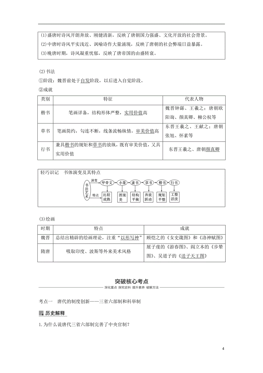 2019届高考历史一轮复习第三单元中华文明的曲折发展与繁荣—魏晋至隋唐第6讲魏晋、隋唐时期的政治、经济与思想文化学案新人教版_第4页