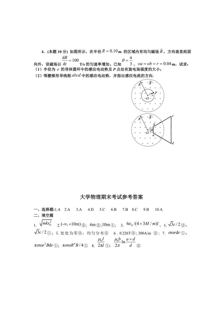 某大学期末大学物理试题及答案_第5页