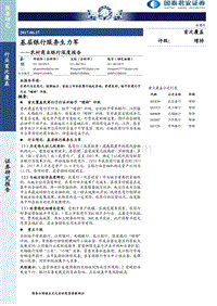 银行业农村商业银行深度报告：基层银行服务生力军