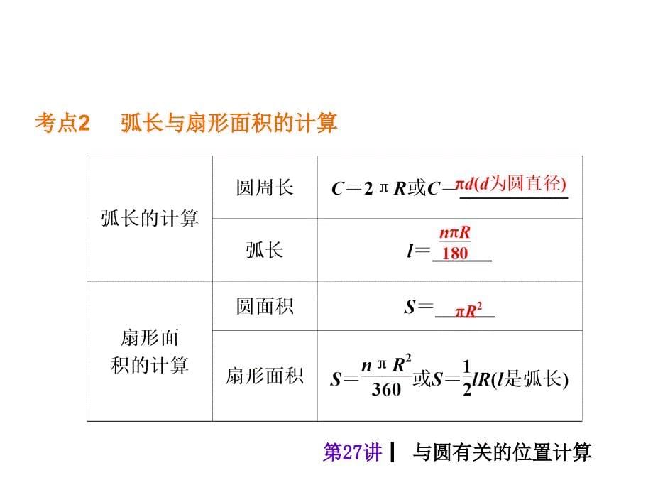 2018年度中考数学考前热点冲刺指导第27讲与圆有关的计算课件新人教版_第5页