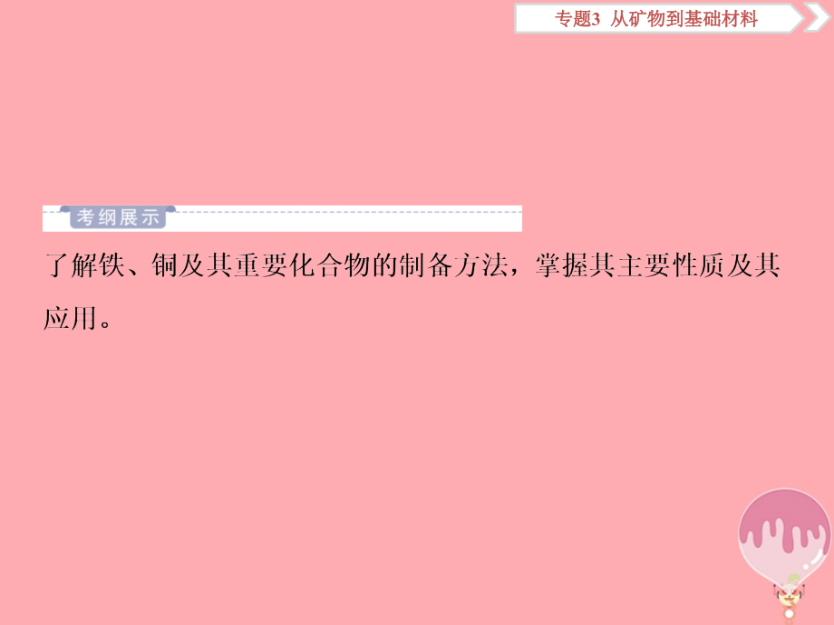 2019届高考化学总复习专题3从矿物到基础材料第二单元铁、铜的获取及应用课件苏教版_第2页