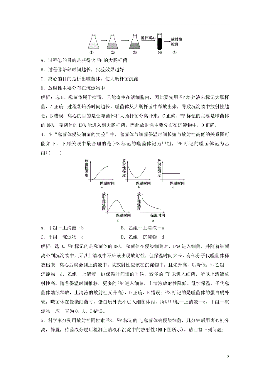 2019版高考生物总复习第五单元遗传的物质基础第15讲dna是主要的遗传物质提考能强化通关新人教版_第2页