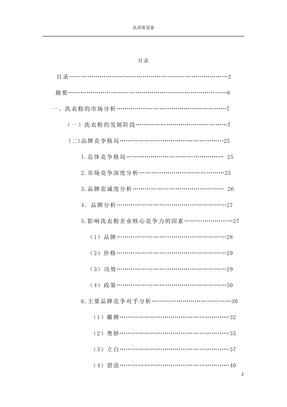 汰渍洗衣粉策划案_第2页