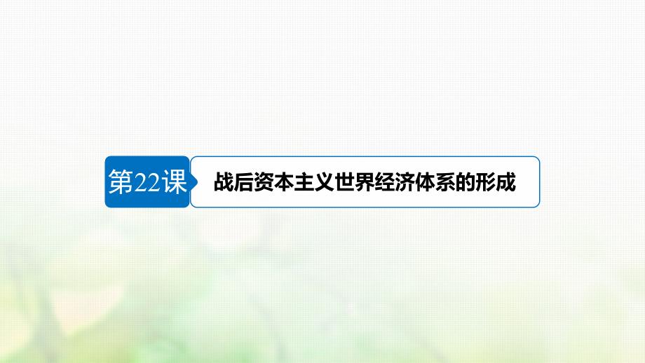 2017-2018学年度高中历史第八单元世界经济的全球化趋势第22课战后资本主义世界经济体系的形成课件新人教版必修2_第4页