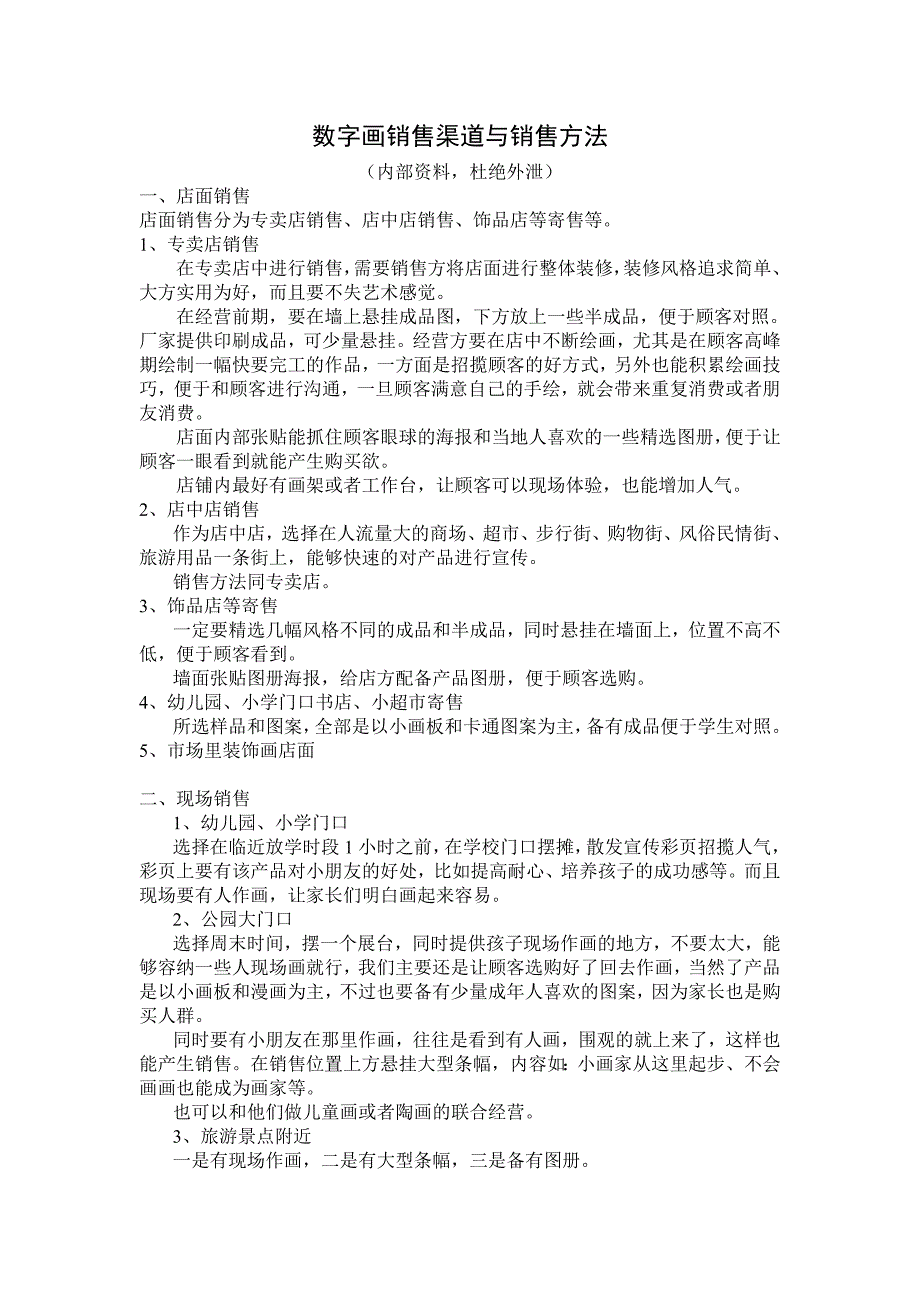 数字画销售渠道与销售方法_第1页