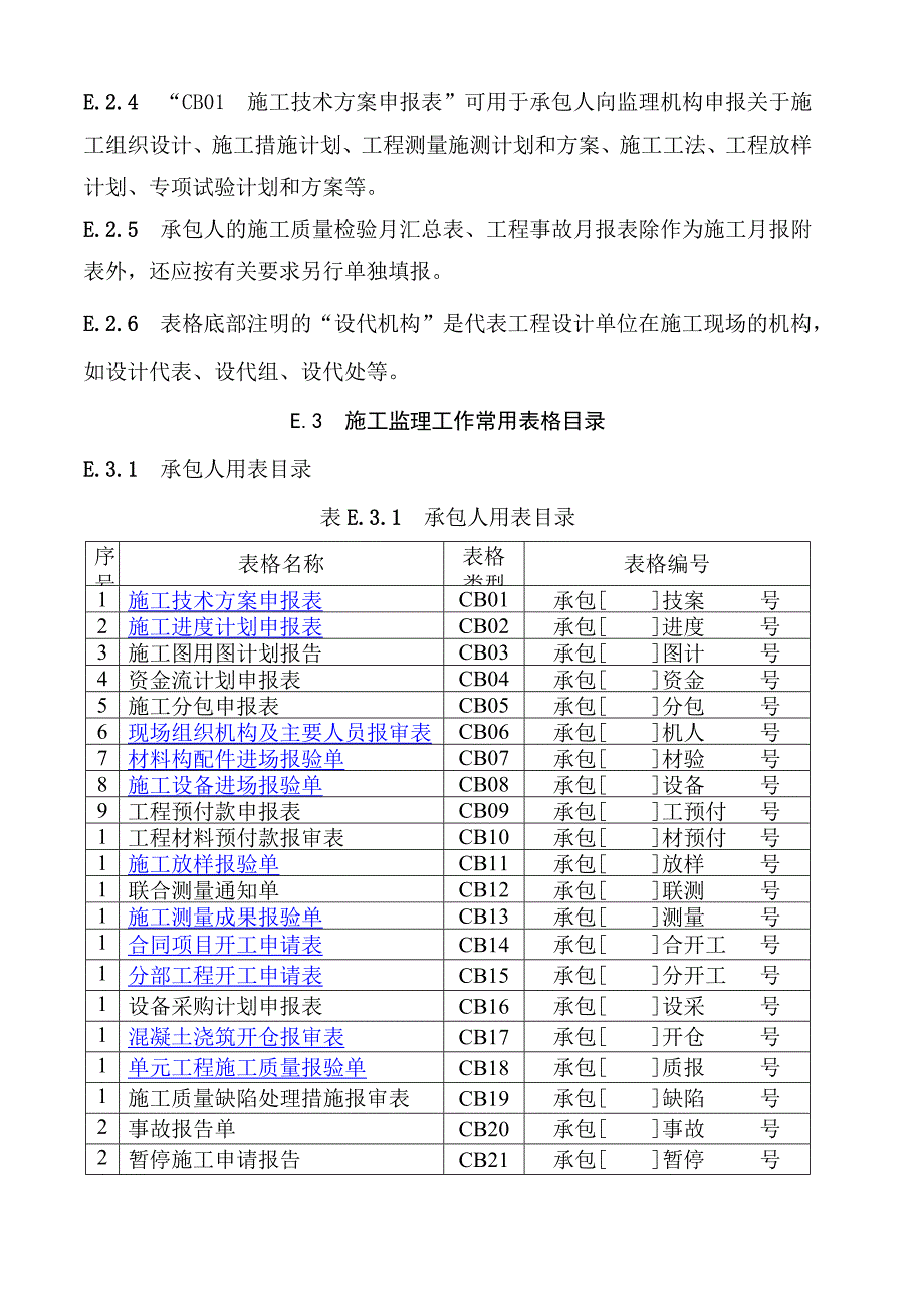 水利工程建设规范表格(施工单位用)_第2页