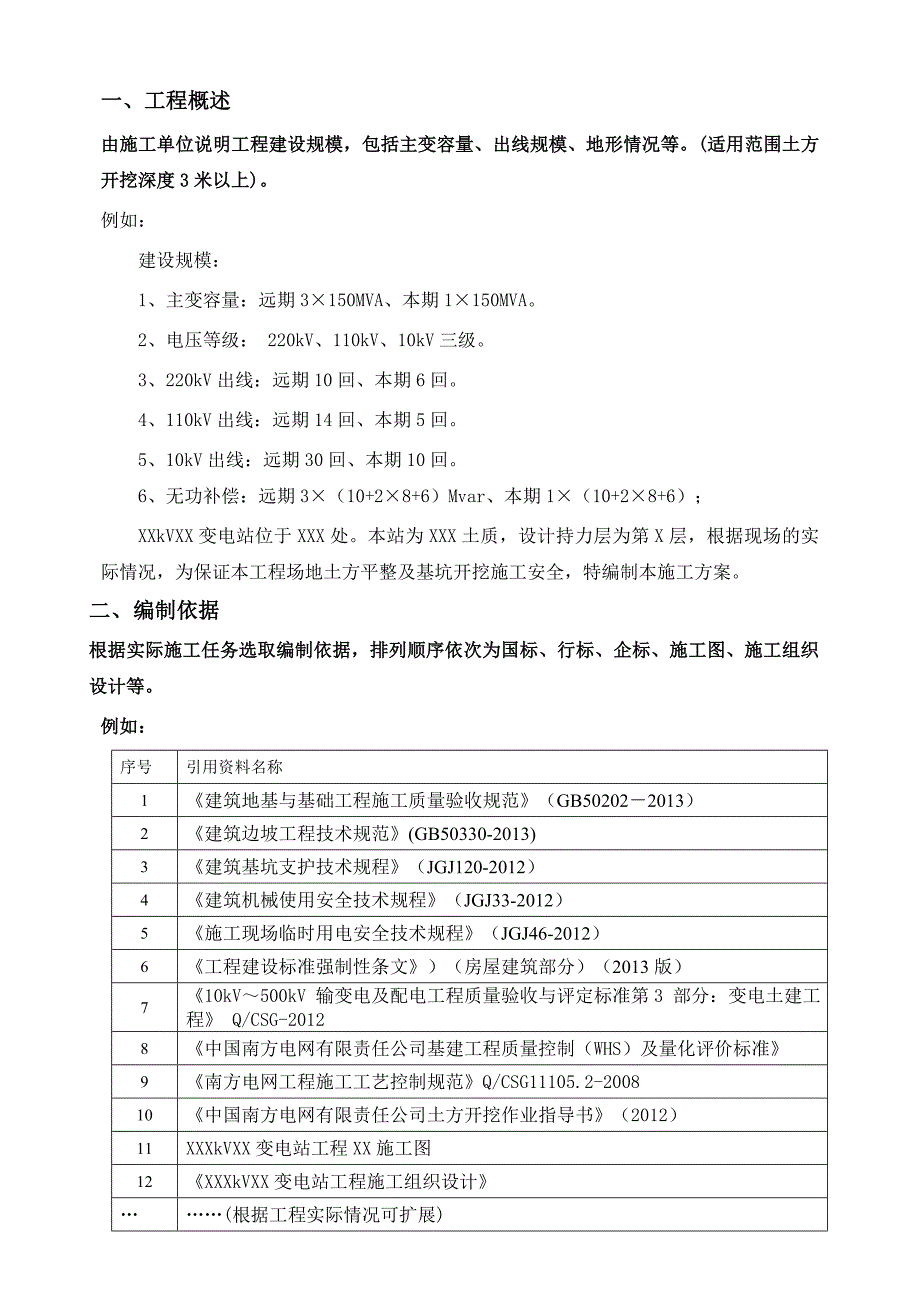 4.XX变电站工程土方开挖专项施工方案_第3页