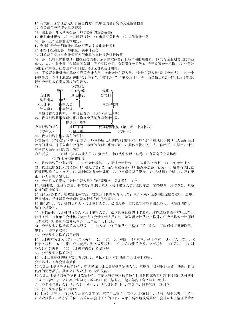 财经法规与会计职业道复习要点德_第5页