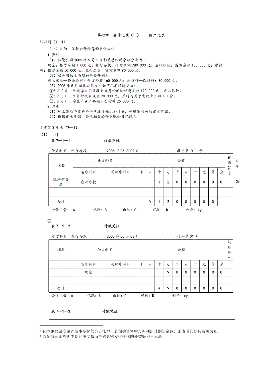 第七章会计记录_第1页