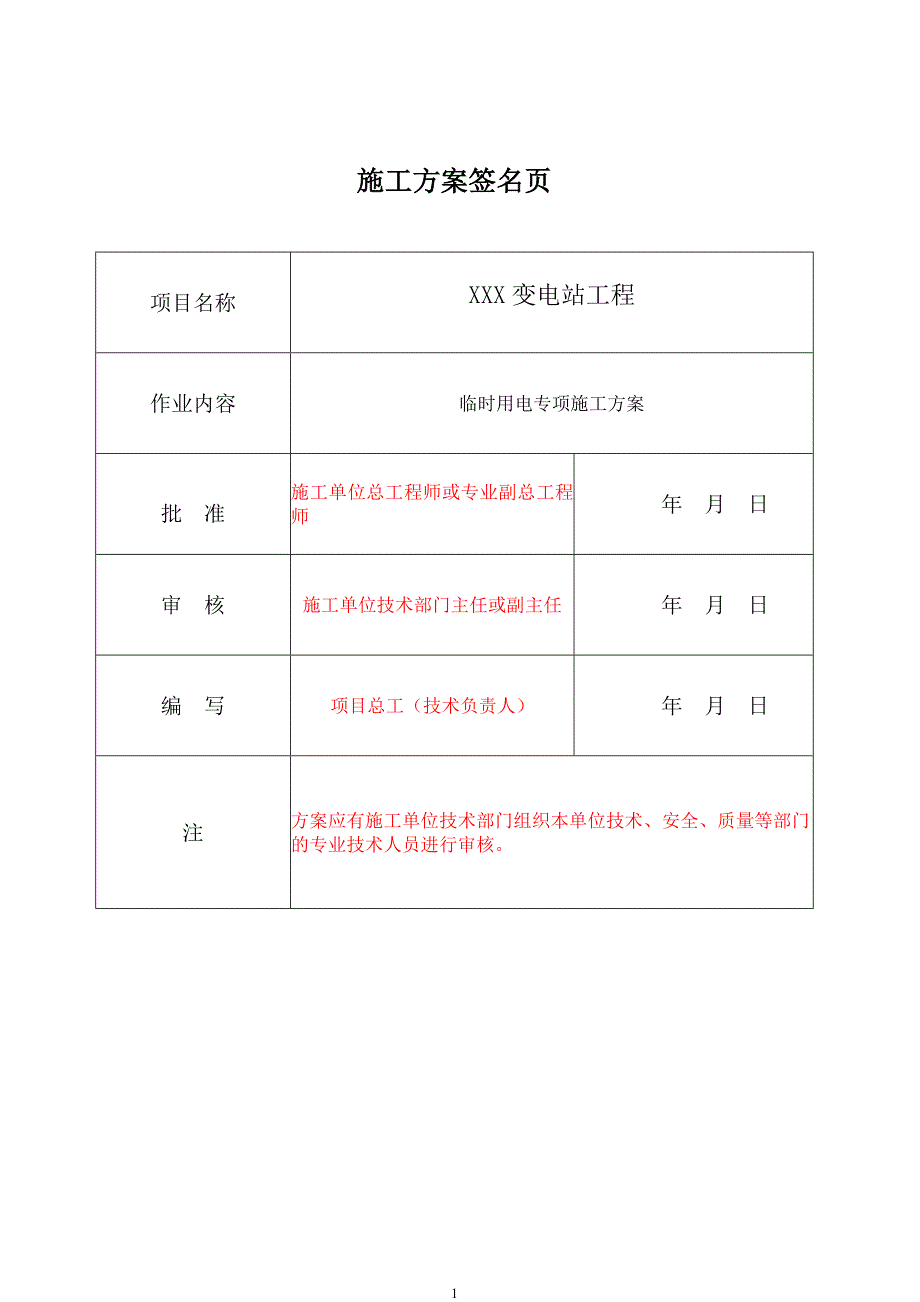 变电站工程临时用电专项施工施工方案_第2页