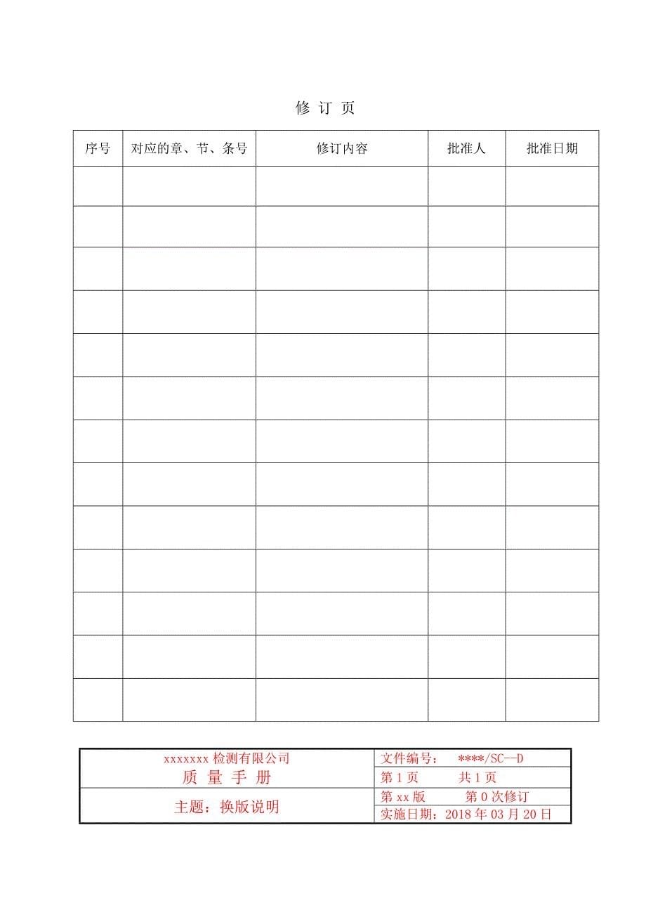 2018年某检测有限公司发布检验检测机构质量手册_第5页