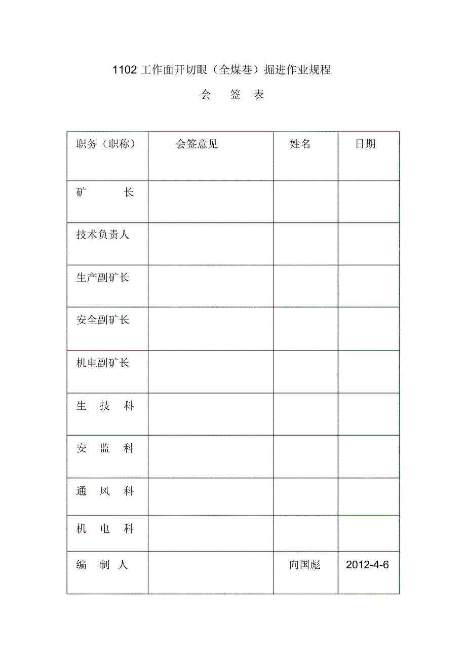 +660m1102采煤工作面1#开切眼(煤巷)掘进安全技术措施_第2页