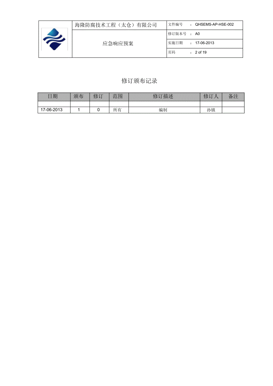 AP-HSE-002应急响应预案_第2页