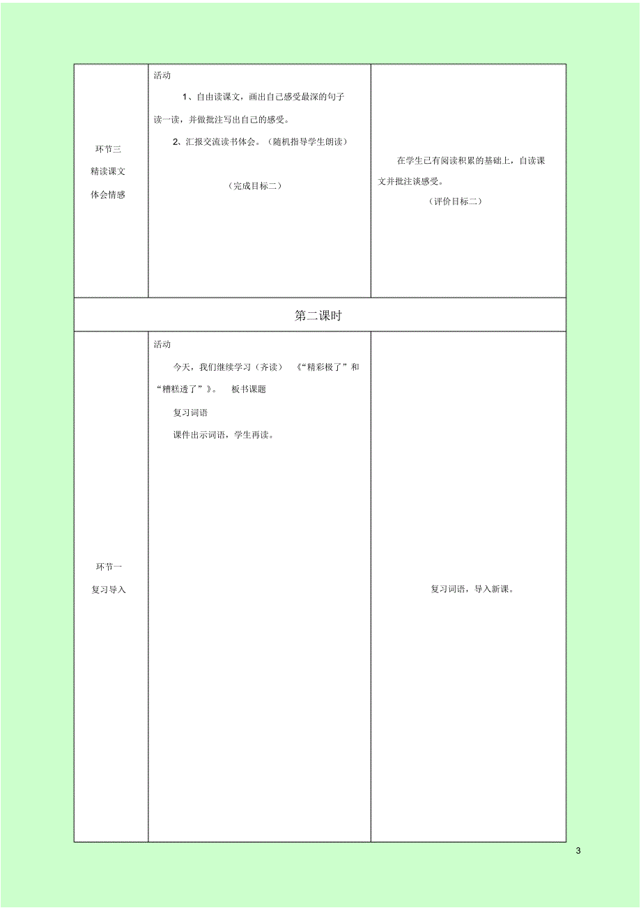 《“精彩极了”与“糟糕透了”》五上教学设计_第3页