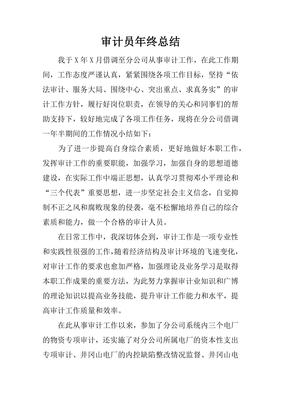 审计员年终总结.docx_第1页