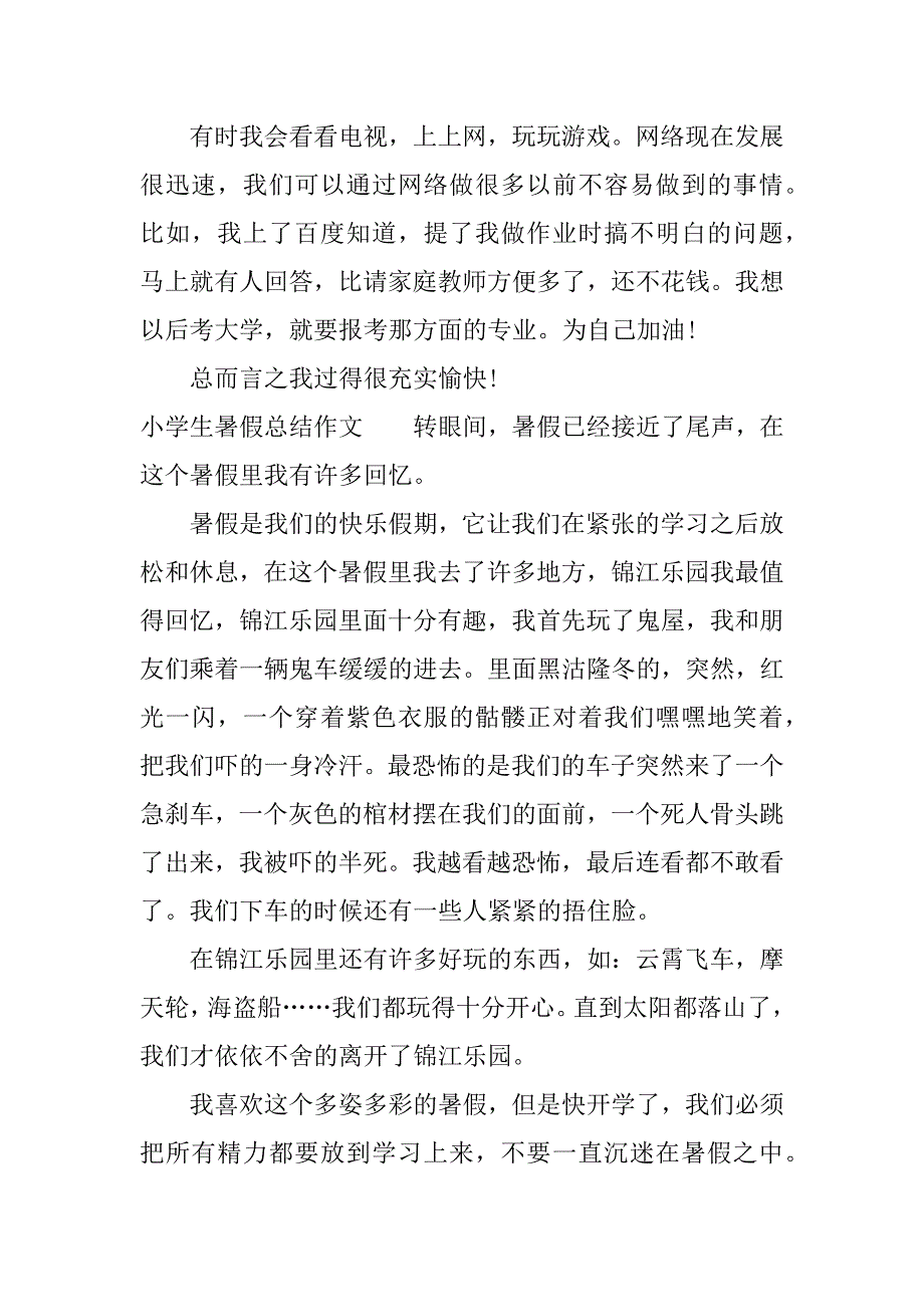 小学生暑假总结作文.docx_第2页