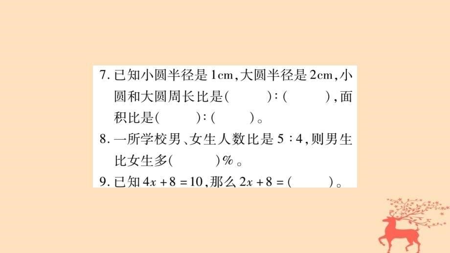 小升初数学 第三章 式与方程 达标检测课件 北师大版_第5页