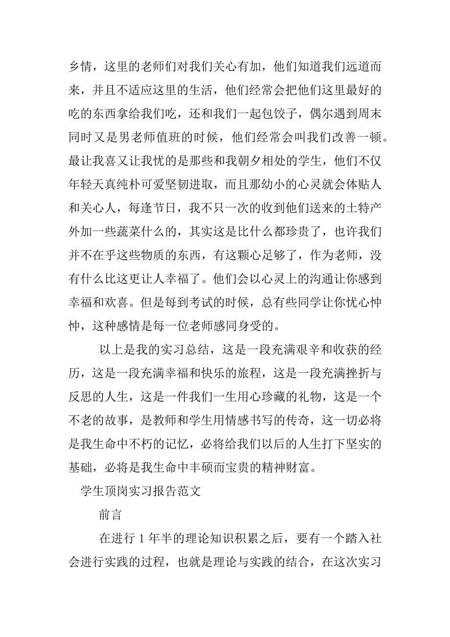 学生顶岗实习报告.docx_第5页