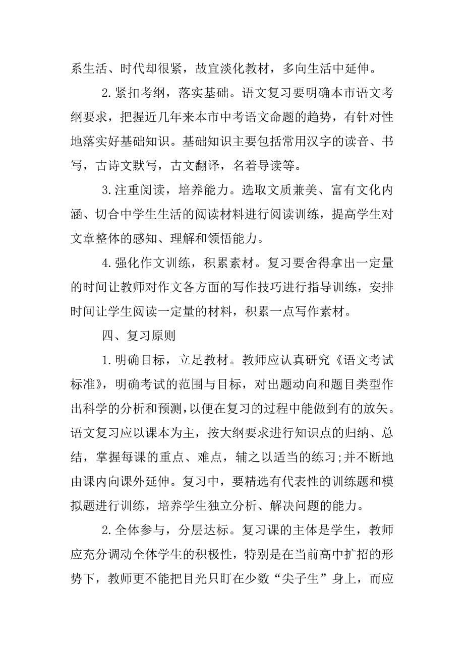初中语文总复习计划.docx_第5页