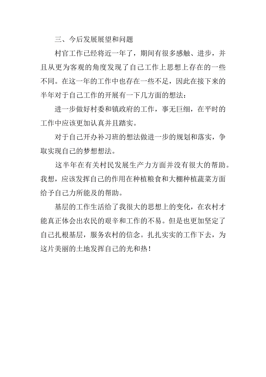 关于上半年村委支书助理述职报告精选.docx_第4页