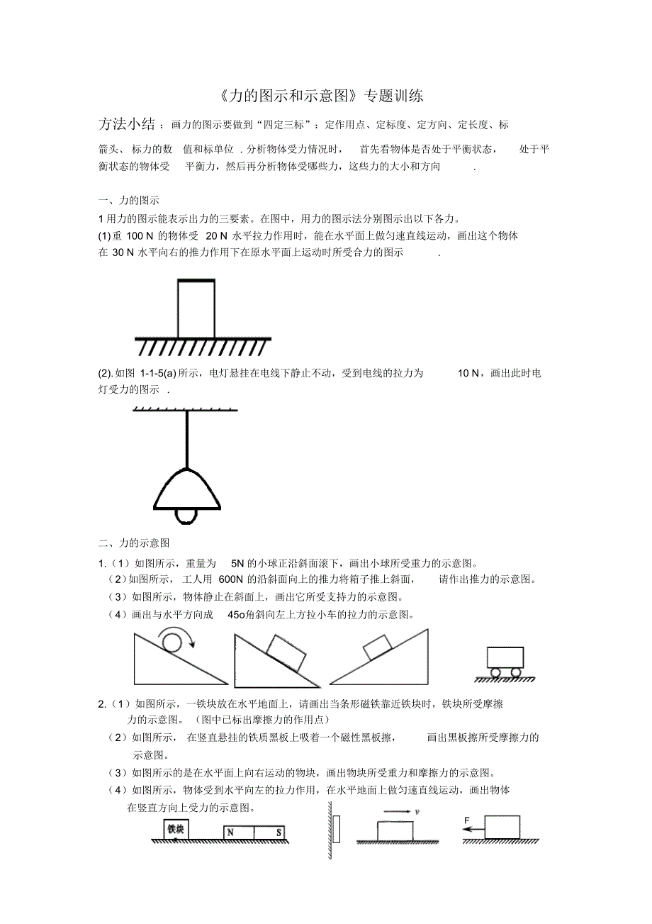 力的图示和示意图专题_第1页